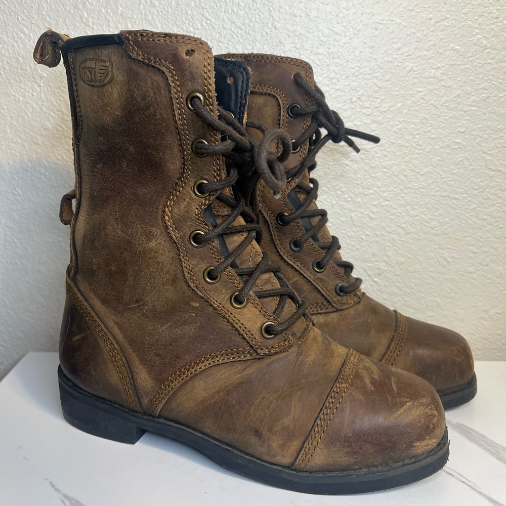 Roland Sands Designs RSD Sigma Brown Motorcycle Boots Size US 6